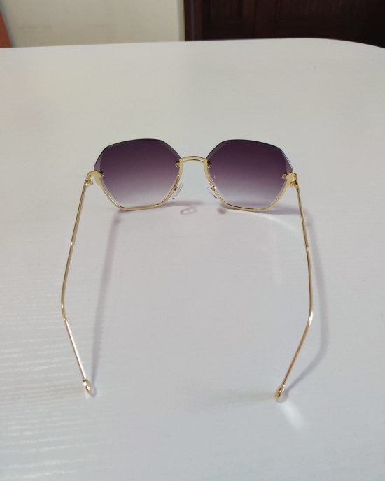 Rimless Trimmed Round Sunglasses Rimless Trimmed Round Sunglasses